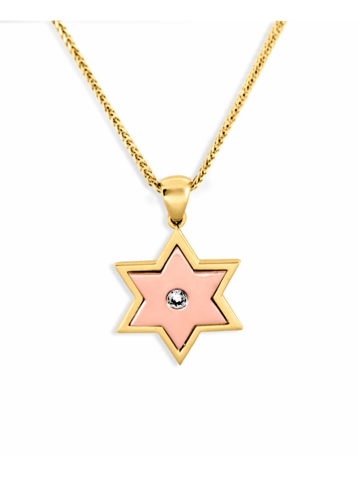 Extraordinary Modern 14K Yellow Gold Magen David N , Tu B'Av Gifts , I