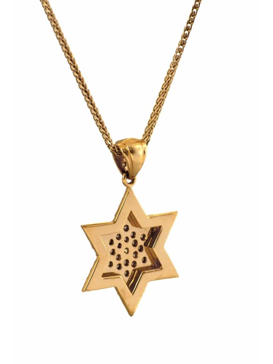 Extraordinary Modern 14K Yellow Gold Magen David N , Tu B'Av Gifts , I
