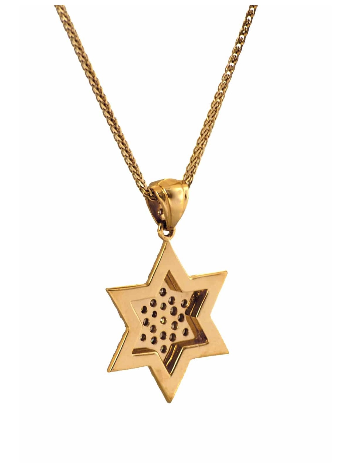 Extraordinary Modern 14K Yellow Gold Magen David N , Tu B'Av Gifts , I