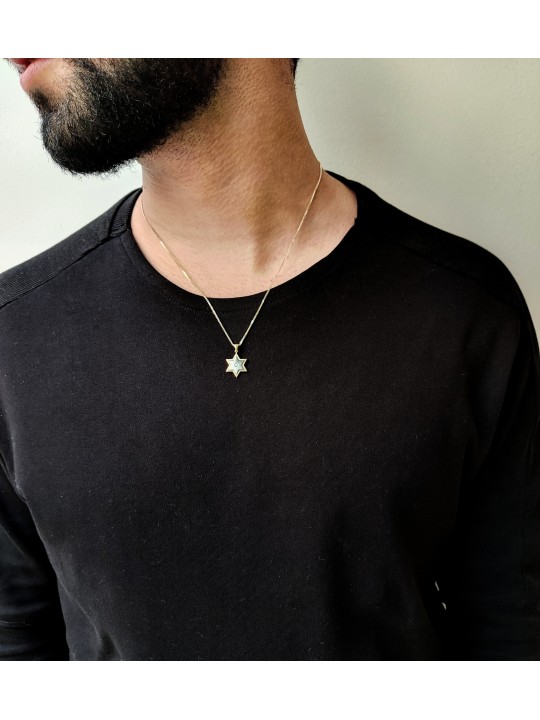 Extraordinary Modern 14K Yellow Gold Magen David N , Tu B'Av Gifts , I