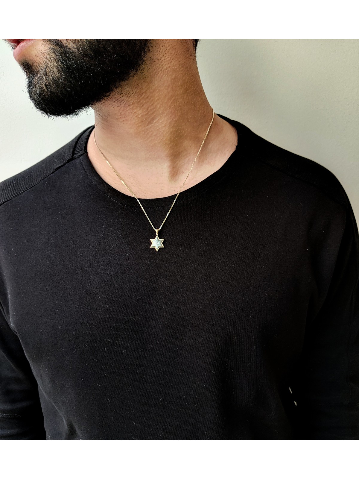 Extraordinary Modern 14K Yellow Gold Magen David N , Tu B'Av Gifts , I