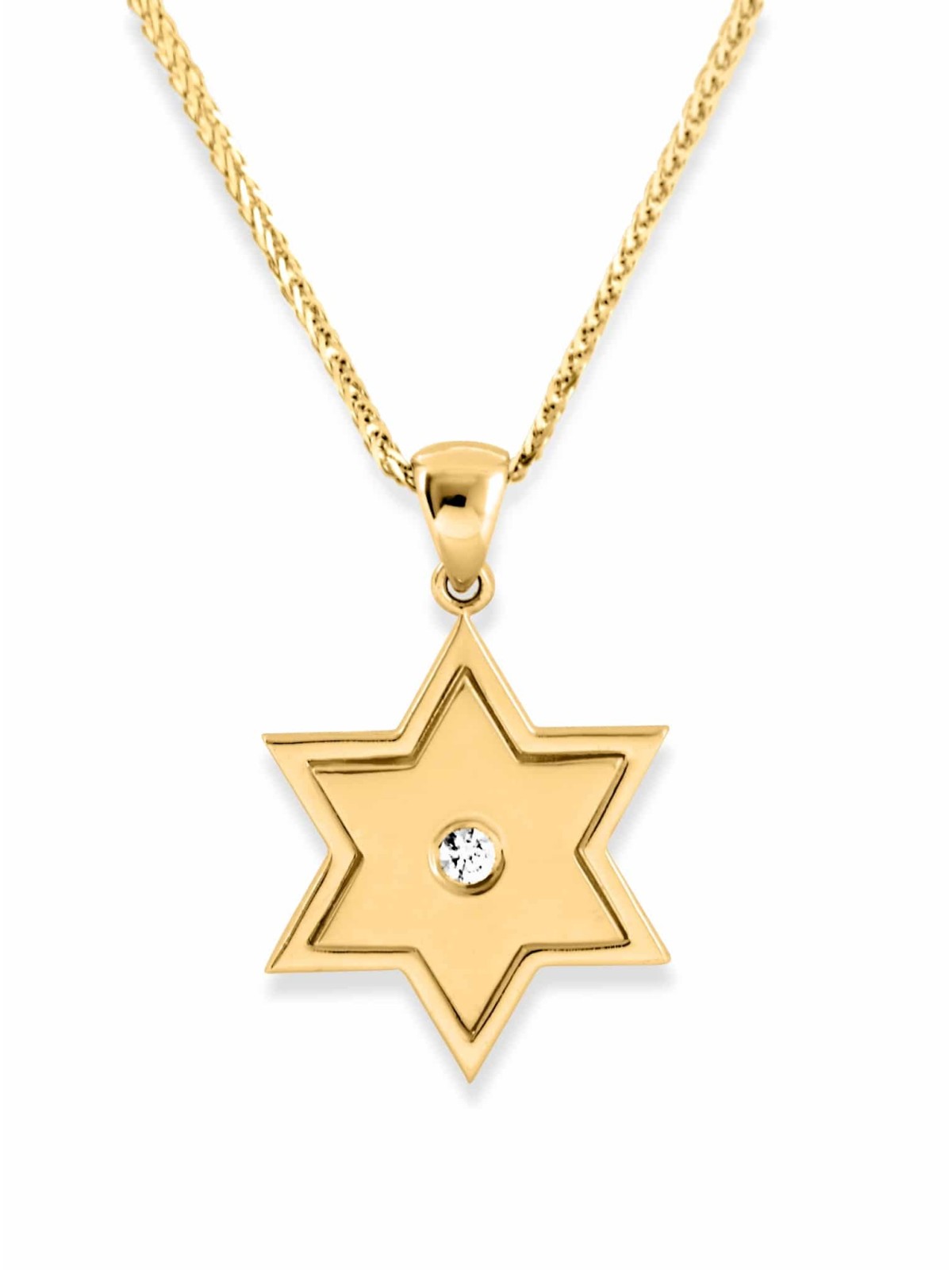 Extraordinary Modern 14K Yellow Gold Magen David N , Tu B'Av Gifts , I