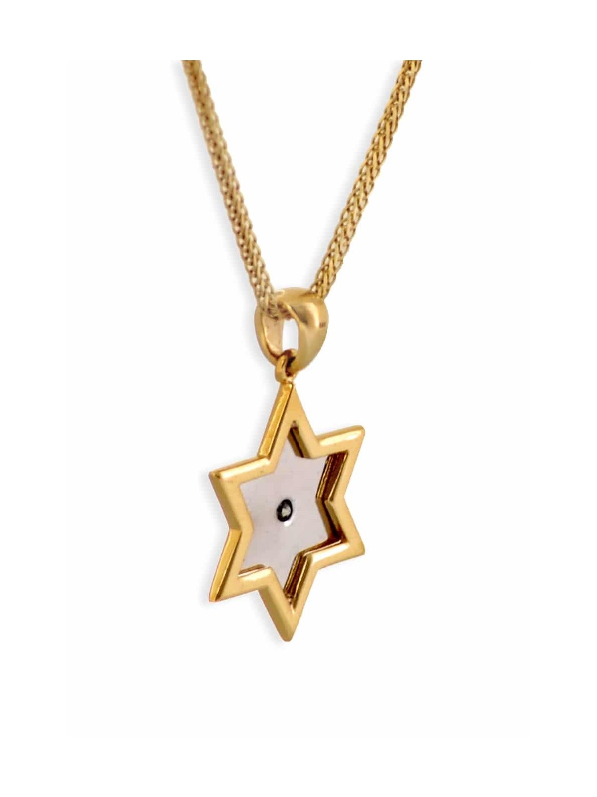 Extraordinary Modern 14K Yellow Gold Magen David N , Tu B'Av Gifts , I