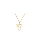 Pendentif Chai creux moderne en or jaune 14 carats, cadeaux de mariage juif, est
