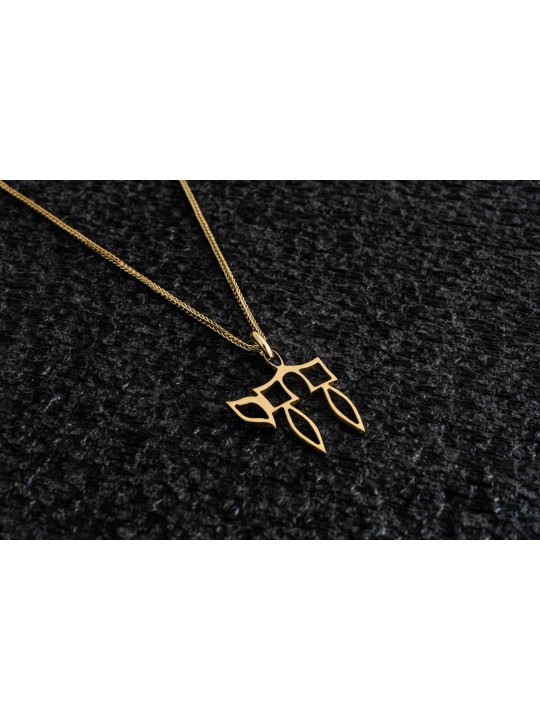 Pendentif Chai creux moderne en or jaune 14 carats, cadeaux de mariage juif, est