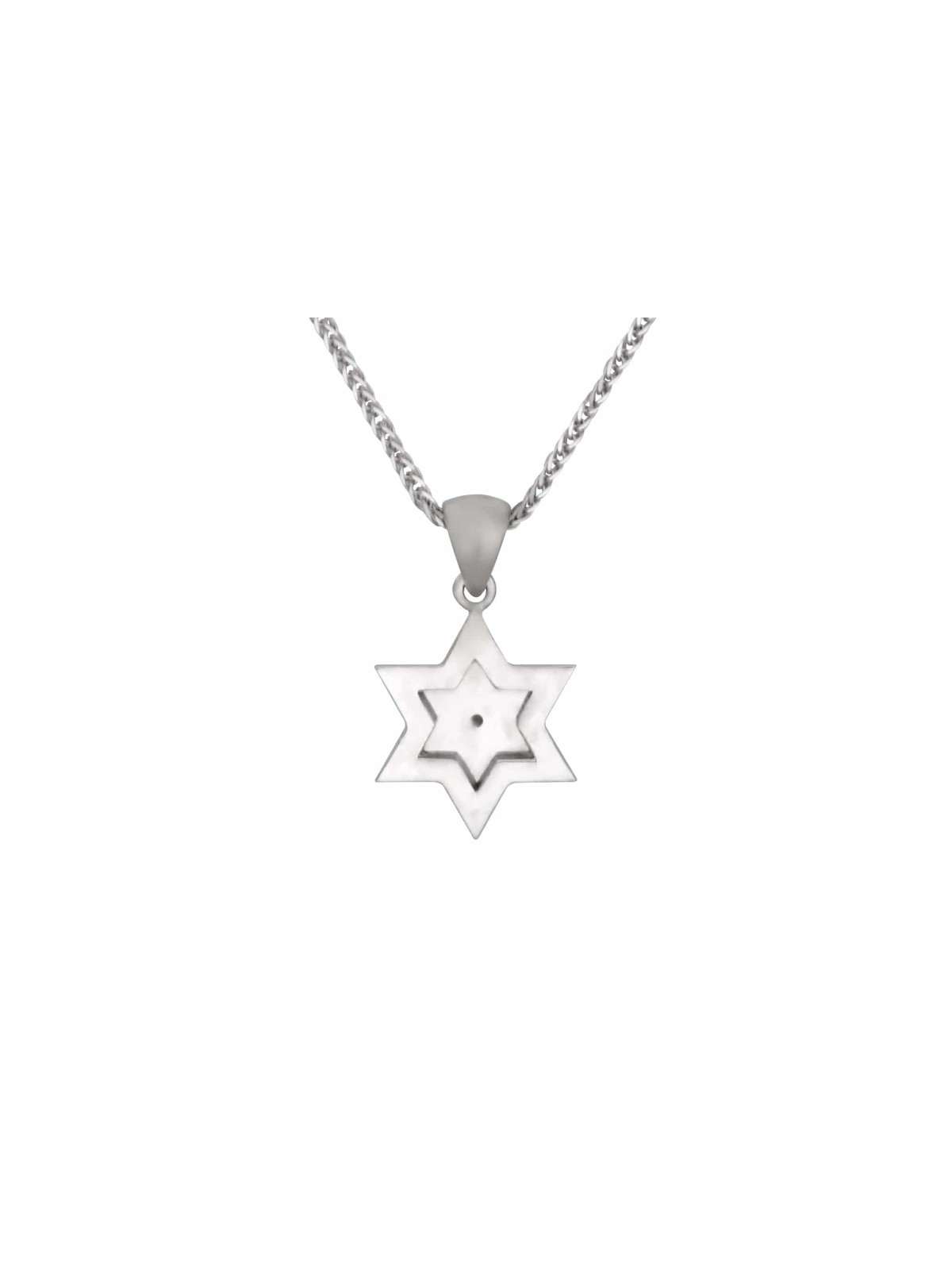 Small and Charming White Gold Star of David Pendan , Tu B'Av Gifts , I