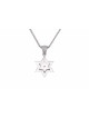 Petite et charmante étoile de David en or blanc Pendan , Tu B'Av Gifts , I