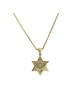 Pendentif en or étoile de David en relief avec diamant, cadeaux Tu B'Av, Isr