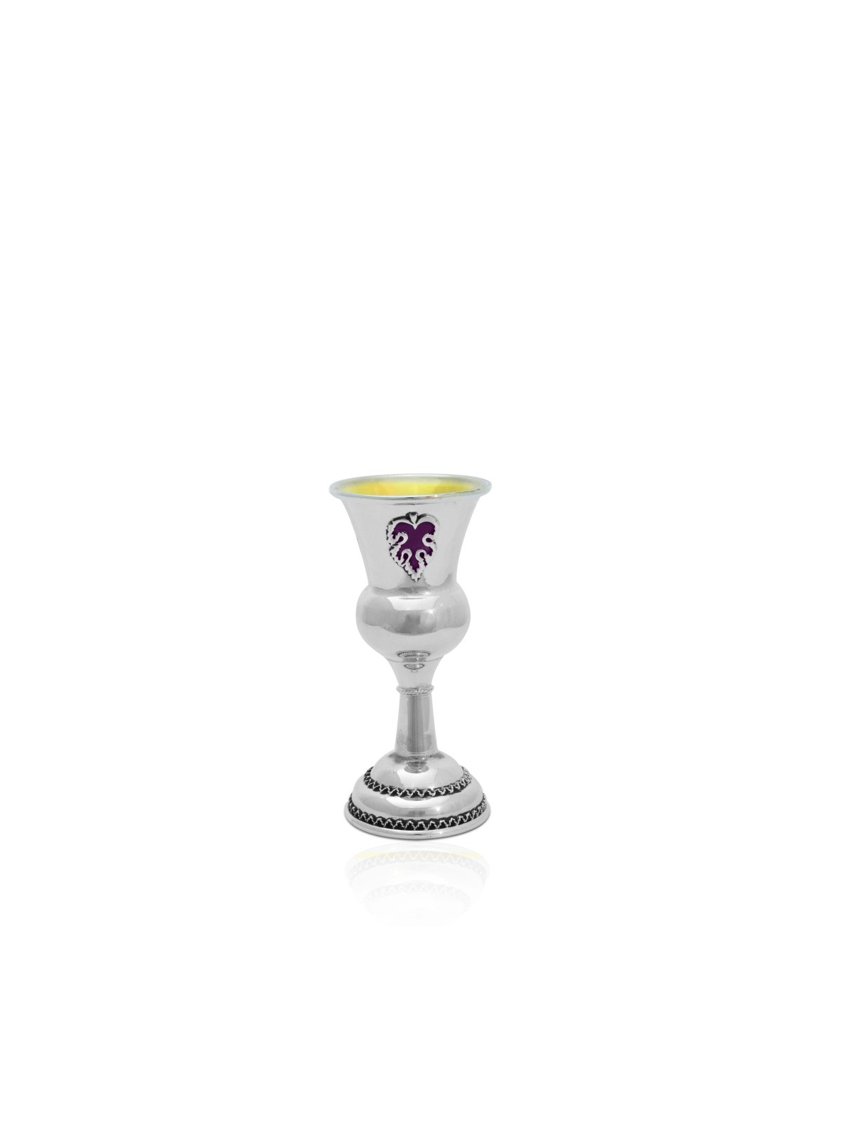 Unique Sterling Silver Baby Kiddush Cup With Cold  , Passover Gifts ,