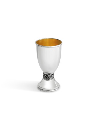 Coupe de Kiddouche en argent 925 avec anneau en filigrane orné, coupes de Kiddouche modernes