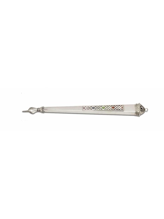 Silver Square Shape Torah Pointer , Shabbat Gifts , Israeli Judaica