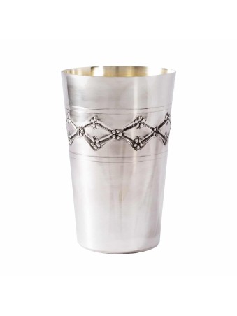 Shabbat Sterling Silver Kiddush Cup , Passover Gifts , Israeli Judaica