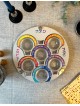 Plaque de Seder artistique de Pâque à double style - Pop Art, Aluminium Seder Pl