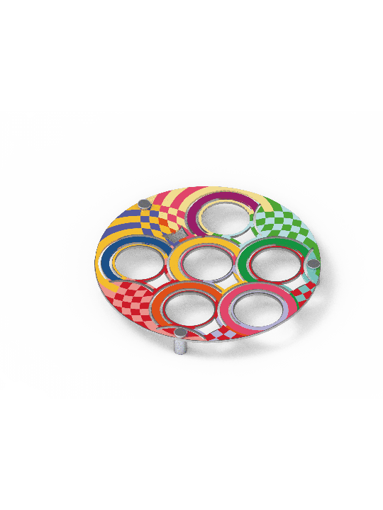 Plaque de Seder artistique de Pâque à double style - Pop Art, Aluminium Seder Pl