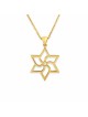 Collier étoile de David géométrique en or rose avec Di, cadeaux Tu B'Av, I