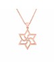 Geometric Rose Gold Star of David Necklace with Di , Tu B'Av Gifts , I