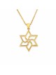 Mini collier étoile de David en or blanc avec diamant, cadeaux Tu B'Av, I