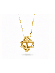 Pendentif épais en or 14 carats 3D Merkaba Star - Kabbale, ajouter une chaîne 14 carats, I