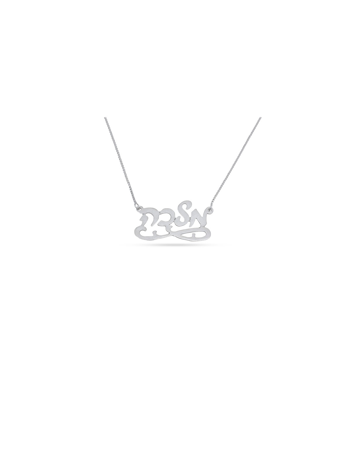 Collier de nom élégant hébreu cursif, cadeaux Tu B'Av, Judaica israélien
