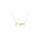 Collier de nom personnalisé à la mode en or 14 carats, cadeaux Tu B'Av, Ju israélien