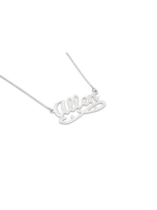 Collier en or 14 carats avec nom personnalisé anglais cursif, cadeaux Tu B'Av, Israël
