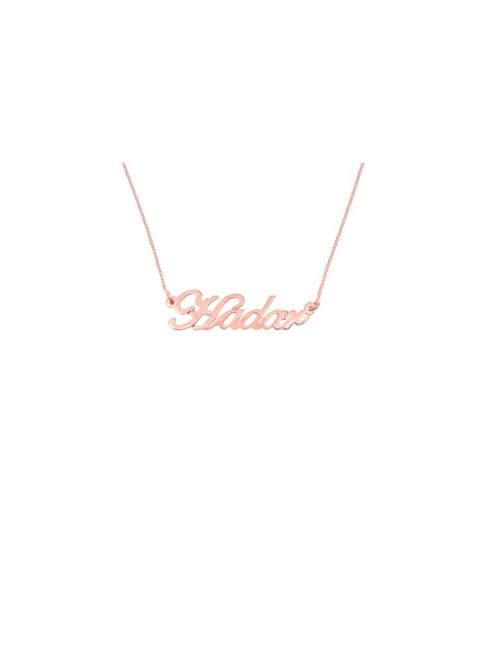 Collier en or avec nom anglais cursif à la mode, cadeaux Tu B'Av, Israël