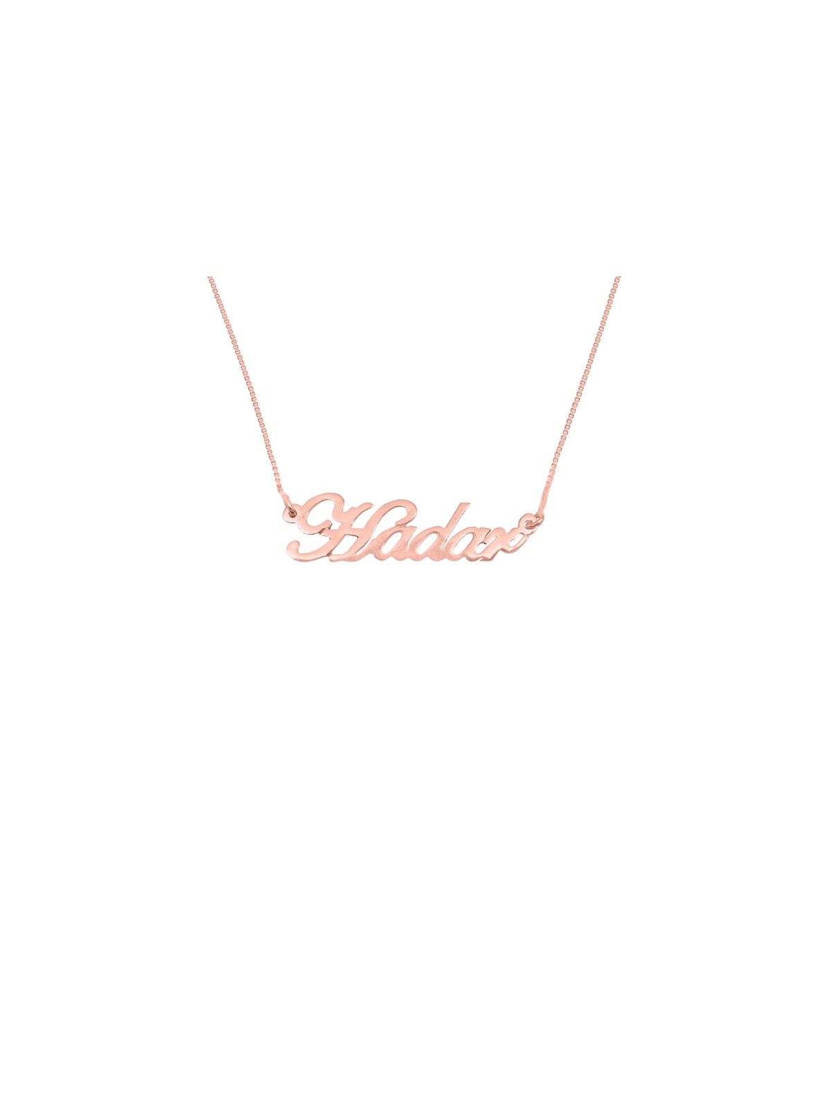 Collier en or avec nom anglais cursif à la mode, cadeaux Tu B'Av, Israël