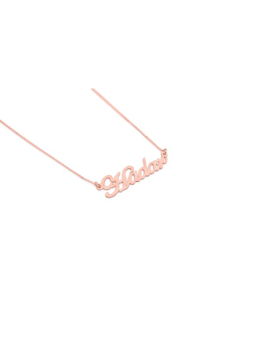 Collier en or avec nom anglais cursif à la mode, cadeaux Tu B'Av, Israël