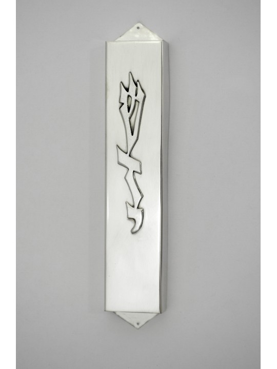 Étui Mezuzah argenté moderne et élégant, grandes Mezuzahs, Juda israélien