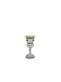 Petite tasse de Kiddouch en argent sterling avec Ame naturelle, cadeaux de Pâque,