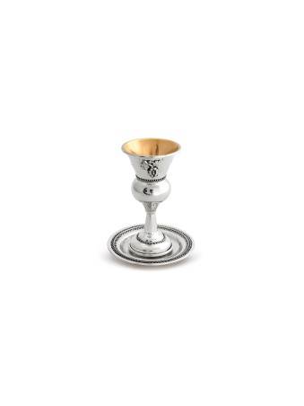 Petite tasse de Kiddouch en argent sterling personnalisée avec grap, cadeaux de Pâque,