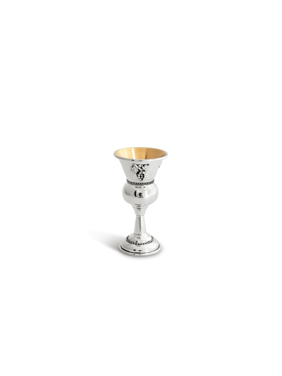 Petite tasse de Kiddouch en argent sterling personnalisée avec grap, cadeaux de Pâque,