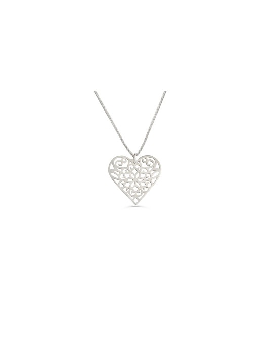 Collier coeur creux en or 14 carats en filigrane, cadeaux de mariage juif, est