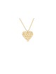 Collier coeur creux en or 14 carats en filigrane, cadeaux de mariage juif, est