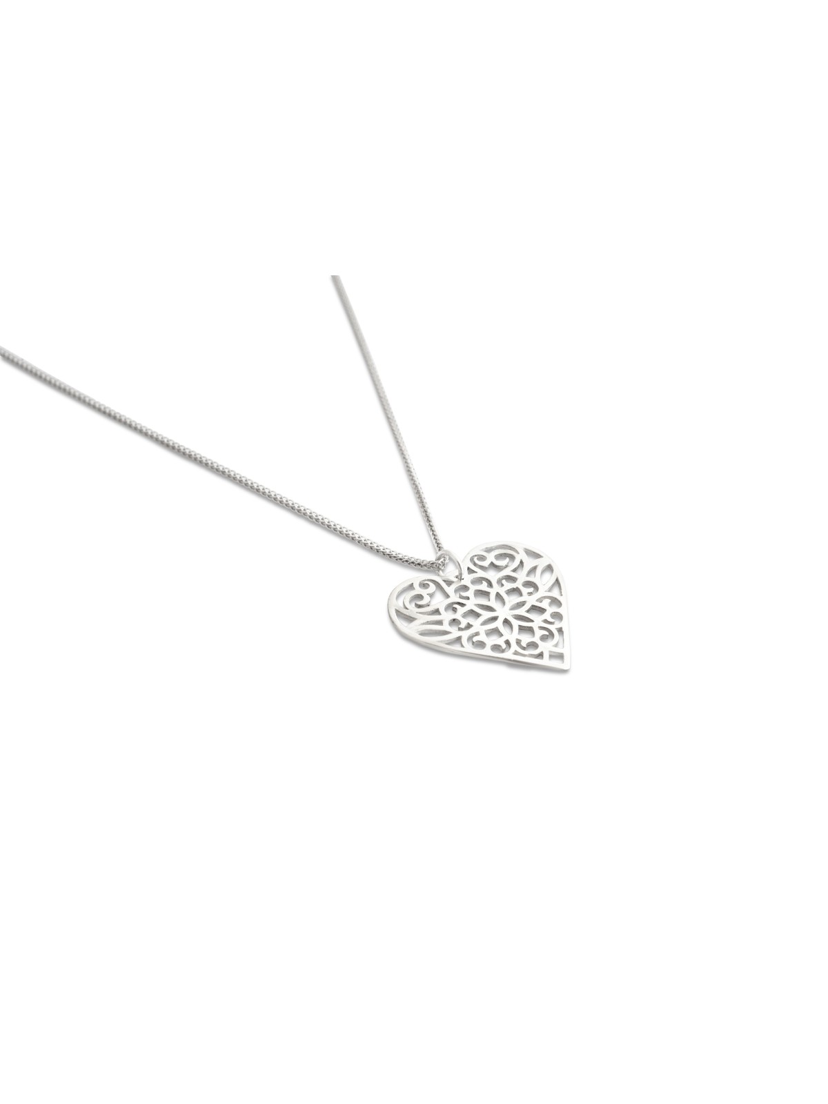 Collier coeur creux en or 14 carats en filigrane, cadeaux de mariage juif, est