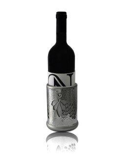 Colorful Hammered Wine Holder & Kosher Wine , Tu B'Av Gifts , Israeli