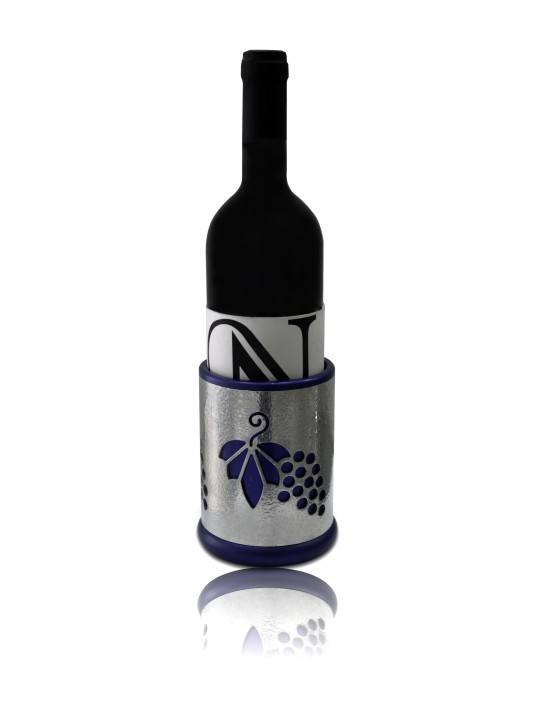 Porte-vin martelé coloré et vin casher, cadeaux Tu B'Av, israélien