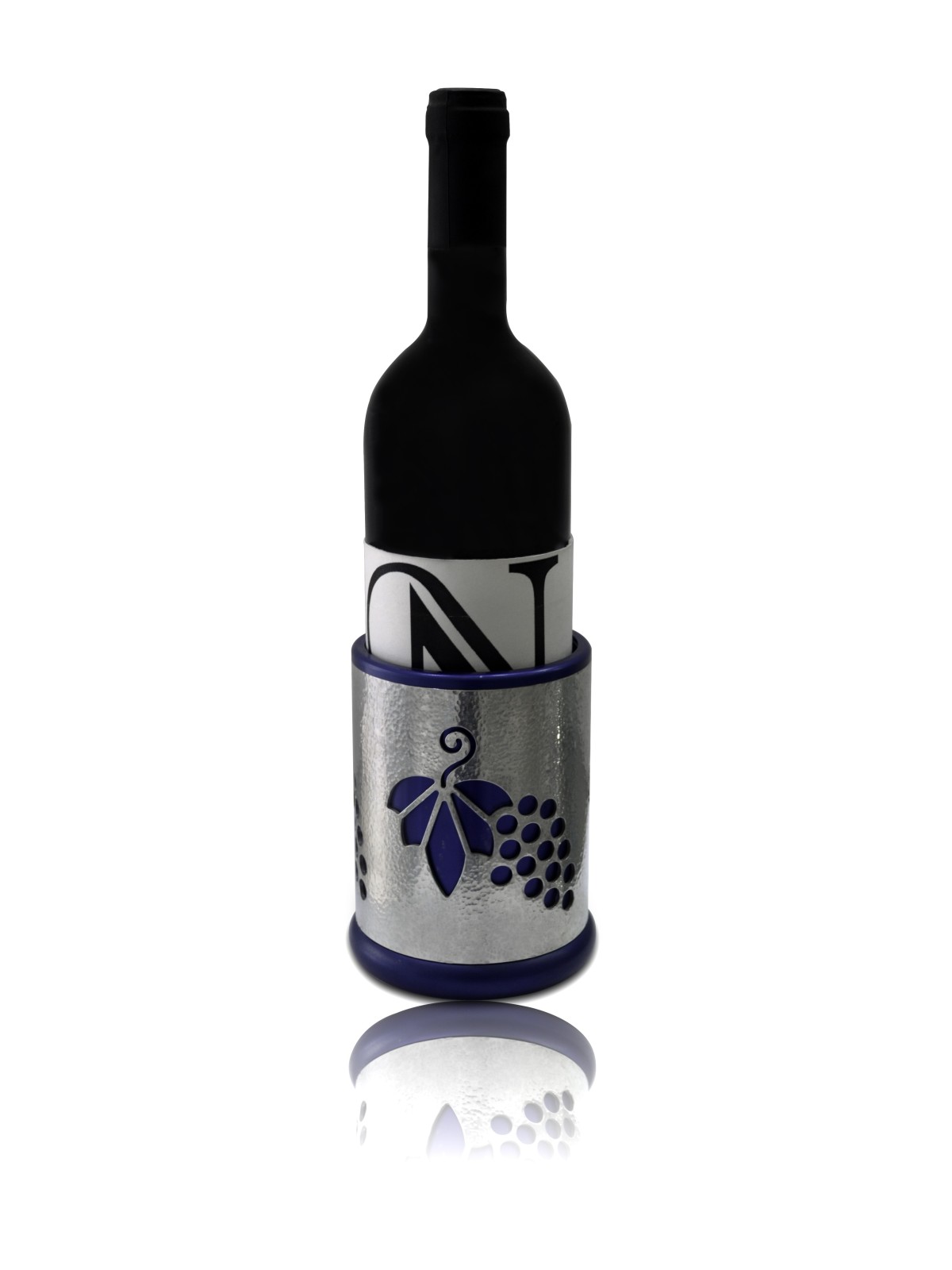 Porte-vin martelé coloré et vin casher, cadeaux Tu B'Av, israélien