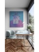 Unique Modern Blue and Purple Lubavitcher Rebbe Pa , Jewish Abstract A
