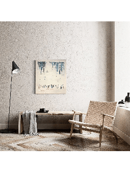 Vertical Shape Shades of Blue Painting of Jewish P , Jewish Abstract A