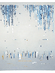Nuances de forme verticale de peinture bleue de P juif, abstrait juif A