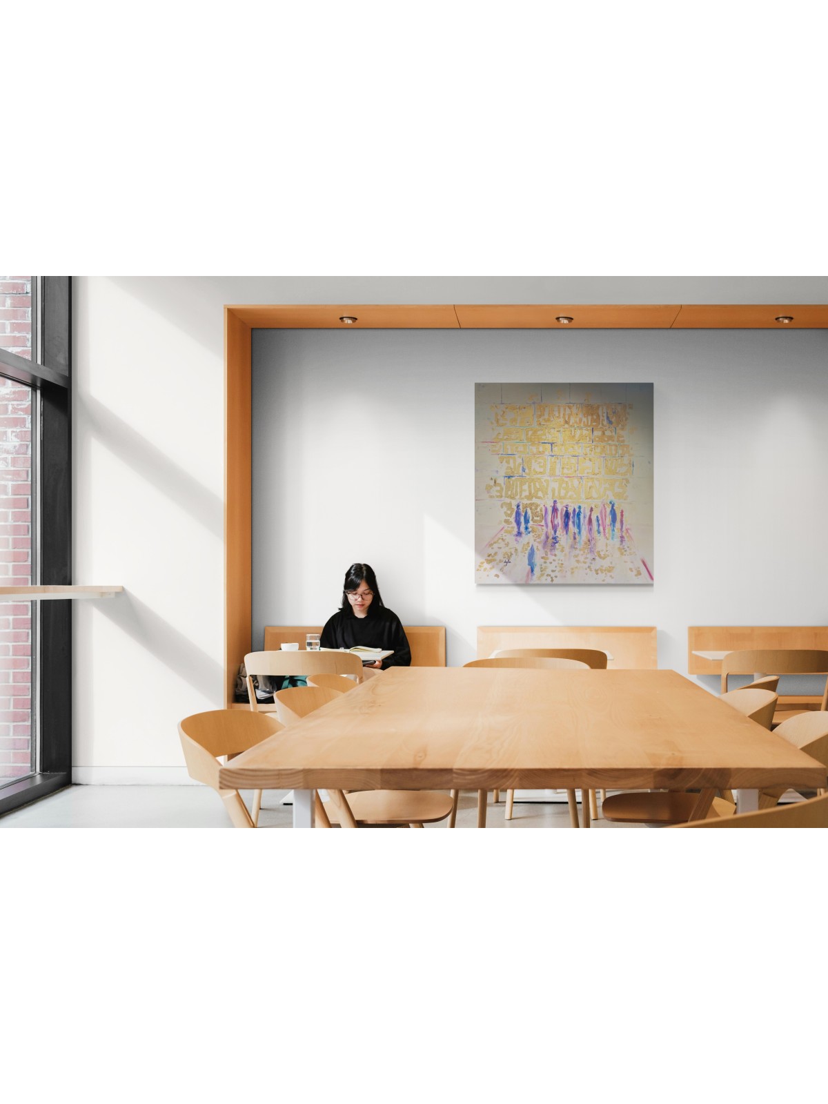 Modern Multicolored Abstract Style Western Wall wi , Jewish Abstract A