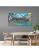 Colorful Victory and Unity: Israel and USA Paintin , Jewish Abstract A