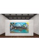 Colorful Victory and Unity: Israel and USA Paintin , Jewish Abstract A