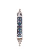 Cas coloré de Mezuzah d'argent sterling avec naturel, Avi Nadav Mezuzah