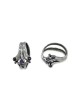 Silver Napkin Ring with Natural Amethyst Stones , Passover Gifts , Isr