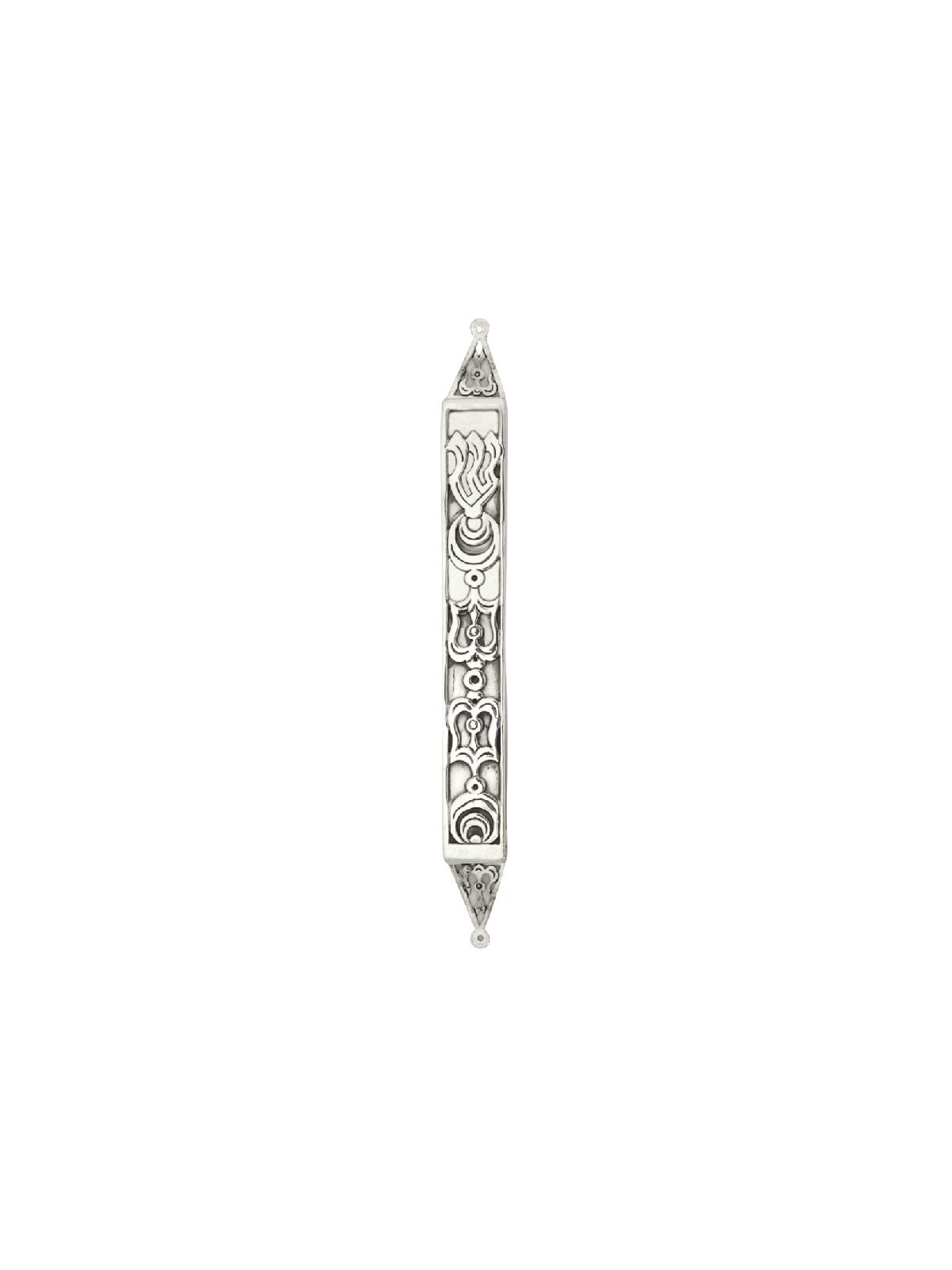 Étui Mezuzah argenté avec un design découpé unique, grandes mezouzas, Isra