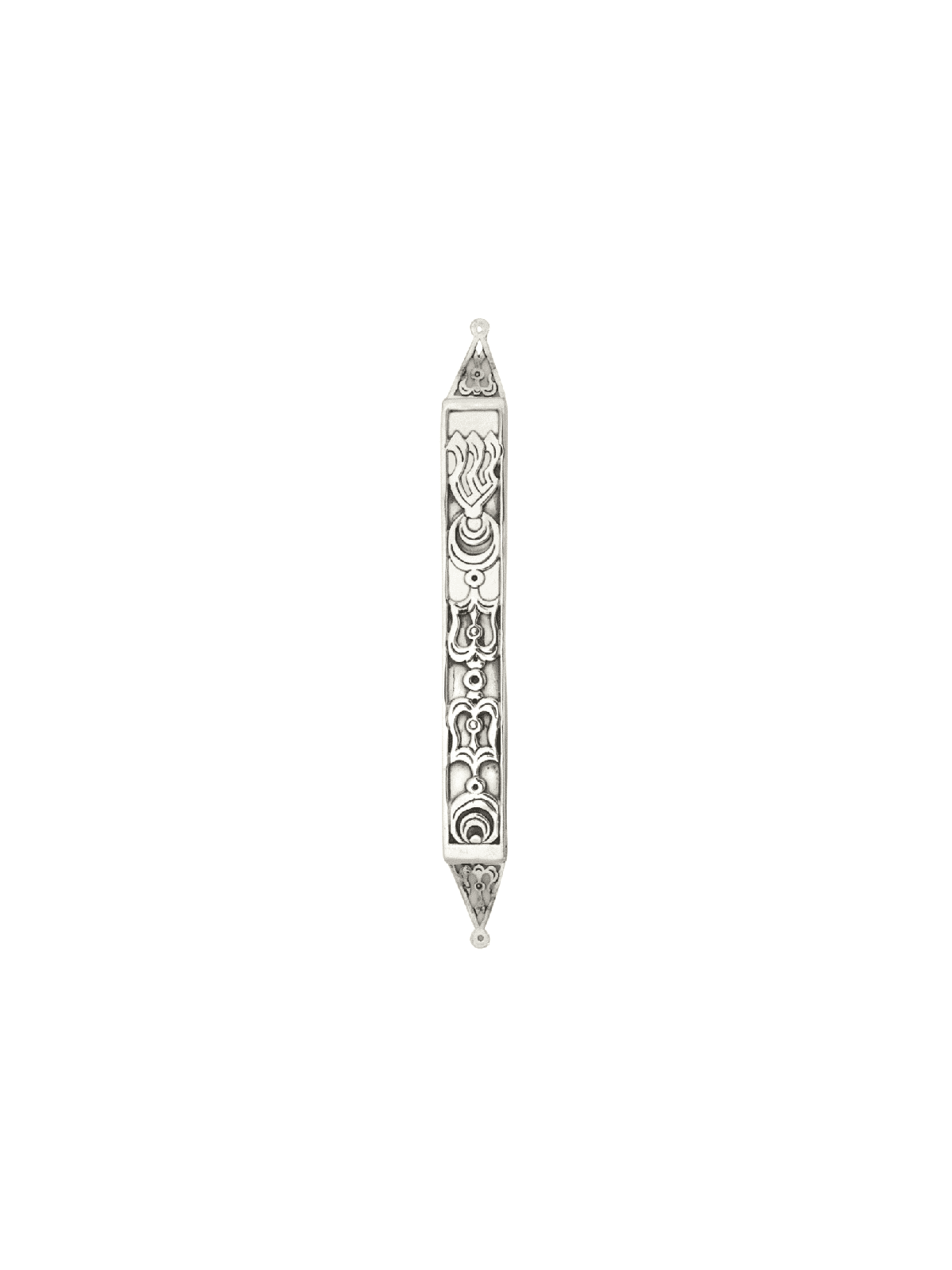 Étui Mezuzah argenté avec un design découpé unique, grandes mezouzas, Isra