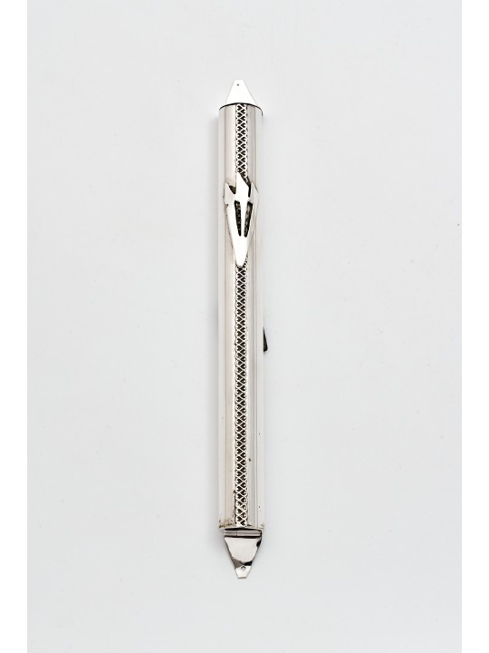 Extra Large Modern Silver Filigree Mezuzah Case , Extra Large Mezuzah