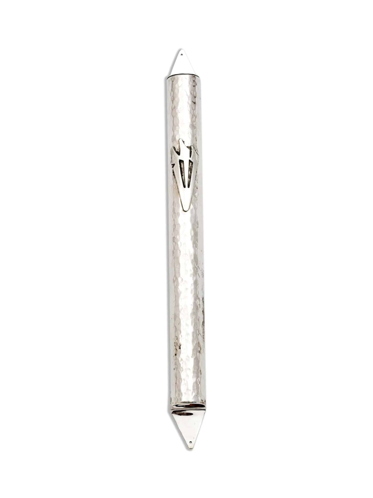 Extra Large Argent Martelé Mezuzah Case , Extra Large Mezuzah , Israël